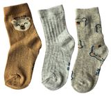 Изображение товара Носки детские InExtenso серо-бежевые 3 пары, р.12/13-13/14