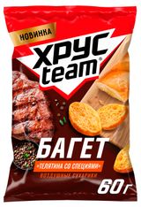 Изображение товара Сухарики воздушные Хрусteam Багет Телятина со специями, 60 г