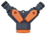 Изображение товара Разветвитель для шланга Garden Star двухканальный 1/2 3/4, 1 шт