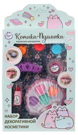 Изображение товара Набор косметики для девочек «Милая Леди» Котики-пушинки, (блеск+помада+тени+апликатор+заколки)