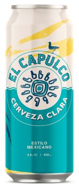 Изображение товара Напиток пивной EL Capulco Cerveza Clara Estilo Mexicano фильтрованный 4,5%, 450 мл