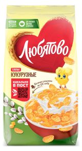Изображение товара Готовый завтрак «Любятово» хлопья кукурузные, 300 г