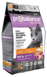 Изображение товара Корм сухой для кошек ProBalance с говядиной и кроликом, 400 г