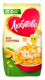 Изображение товара Готовый завтрак «Любятово» хлопья кукурузные, 300 г