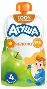 Изображение товара Пюре фруктовое «Агуша» Яблоко с 4 мес., 90 г