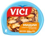 Изображение товара Мидии VICI маринованные в масле, 200 г