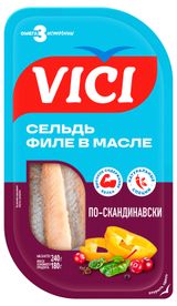Изображение товара Филе сельди VICI по-скандинавски в масле, 240 г