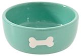 Изображение товара Миска для собак керамическая голубая, 11х11х4 см