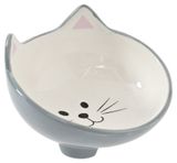 Изображение товара Миска для кошек на ножках керамическая 13,5х13,5х7,5 см, 1 шт в ассортименте