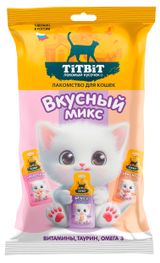Изображение товара Лакомство для кошек TITBIT Вкусны микс мусс и коктейли, 45 г