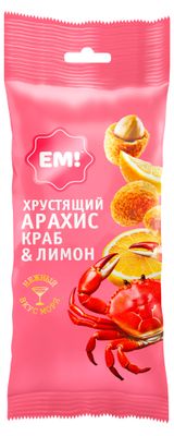Изображение товара Арахис «ЕМ!» Краб и лимон в хрустящей оболочке, 60 г