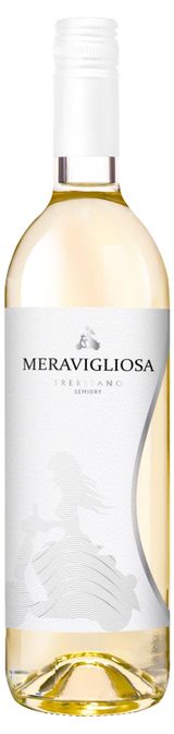 Изображение товара Вино Meravigliosa Trebbiano белое полусухое Беларусь, 0,75 л
