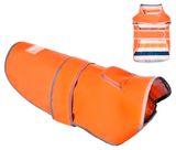 Изображение товара Дождевик для собак оранжевый со светоотражающей полосоой