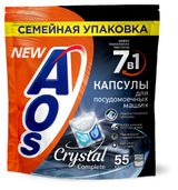 Изображение товара Капсулы гибридные капсулы для посудомоечных машин Aos Crystal, 55 шт