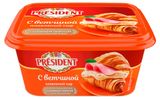 Изображение товара Сыр плавленый President с ветчиной 45% БЗМЖ, 400 г
