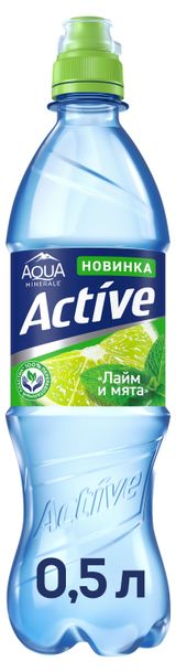 Изображение товара Вода Aqua Minerale Active Лайм и мята негазированная, 500 мл