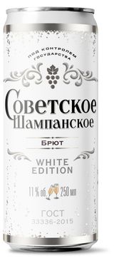 Изображение товара Игристое вино «Советское Шампанское» белое брют Россия, 0,25 л