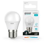 Изображение товара Лампа светодиодная Gauss 8W 4100K Е27 LED дневной белый свет, 1 шт