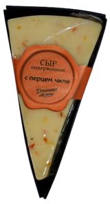 Изображение товара Сыр полутвердый «Долина Легенд» выдержанный с перцем чили халяль 50% БЗМЖ, 150 г