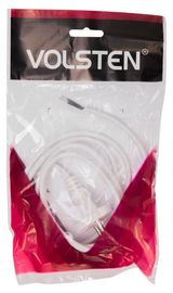 Изображение товара Кабель сетевой Volsten с вилкой белый, 1,5 м