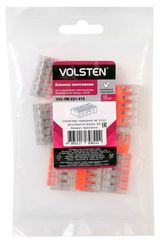 Изображение товара Клемма монтажная Volsten V02-9W-221-415 прозрачный + оранжевый, 10 шт