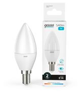 Изображение товара Лампа светодиодная Gauss 8W 4100K Е14 LED дневной белый свет, 1 шт