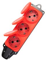 Изображение товара Колодка штепсельная Volsten с крышкой красная