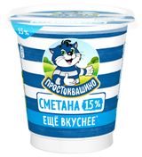 Изображение товара Сметана «Простоквашино» 15%, 300 г