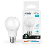 Изображение товара Лампа светодиодная Gauss 10W 4100K Е27 LED дневной белый свет, 1 шт