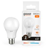 Изображение товара Лампа светодиодная Gauss 10W 3000K Е27 LED теплый белый свет, 1 шт