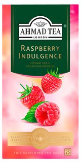 Изображение товара Чай черный Ahmad Tea Малиновое лакомство, 25x1,5 г