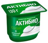 Изображение товара Йогурт «АктиБио» натуральный 3,5% БЗМЖ 130г