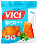Изображение товара Котлеты Лососевые порции VICI из рыбного фарша горбуши и лосося в панировке замороженные, 450 г