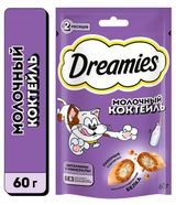 Изображение товара Лакомство для кошек Dreamies Молочный коктейль подушечки с добавлением молока, 60 г