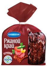 Изображение товара Хлеб ржано-пшеничный серый заварной «Коломенское» Ржаной край зерновой с солодом и семенами на ржаной закваске постный нарезка, 300 г