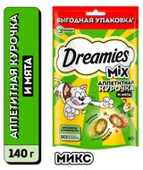 Изображение товара Лакомство для кошек Dreamies MIX подушечки с курицей и добавлением кошачьей мяты, 140 г