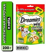 Изображение товара Лакомство для кошек Dreamies MIX подушечки с курицей и добавлением кошачьей мяты, 200 г