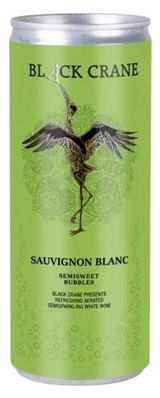 Изображение товара Напиток виноградосодержащий Black Crane Совиньон Блан игристое белое полусладкое Молдова, 0,25 л