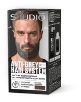 Изображение товара Краска для волос Studio Professional Anty-Grey Hair System тон Темно-коричневый, 163 г
