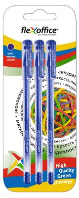 Изображение товара Ручка гелевая Flexoffice Amigo 0,38 мм синяя, 3 шт