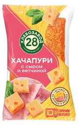 Изображение товара Хачапури «ЗеленоградХлеб» с сыром и ветчиной, 60 г
