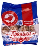 Изображение товара Пряники АШАН Красная птица с клюквенной начинкой, 300 г