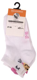 Изображение товара Носки для девочки InExtenso укороченные, р. 27/30-35/38 3 пары