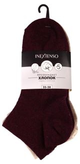 Изображение товара Носки женские InExtenso укороченные темно-коричневые, р. 35/38-39/42 5 пар