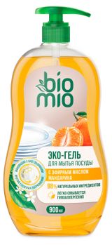 Изображение товара Эко-гель для мытья посуды BioMio с эфирным маслом мандарина, 900 мл