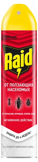 Изображение товара Аэрозоль от ползающих насекомых Raid, 300 мл