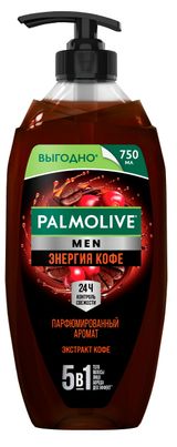 Изображение товара Гель для душа Palmolive Men 5 в 1 Энергия кофе Турция, 750 мл