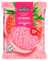 Изображение товара Хлебцы рисовые Dr. Korner клубничные с йогуртом без глютена, 34 г