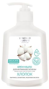 Изображение товара Крем-мыло для интимной гигиены «Красная Линия» хлопок, 300 мл
