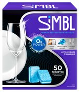 Изображение товара Таблетки для посудомоечных машин Simbl О2 Power интенсивное очищение, 50 шт